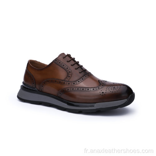 Chaussures de sport pour homme à la mode Chaussures en cuir à lacets